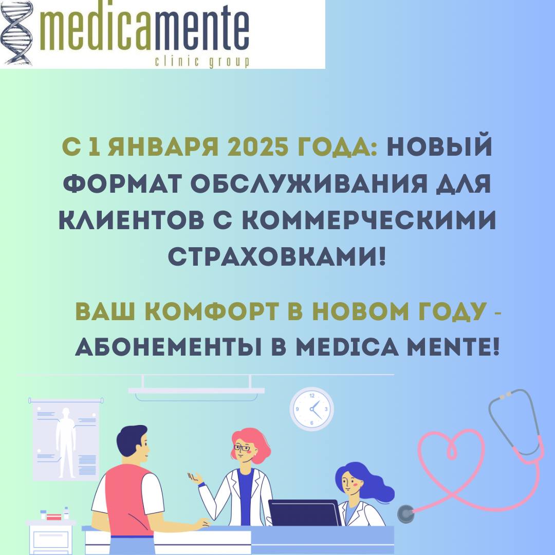 Сервисные услуги клиники в 2025 году!